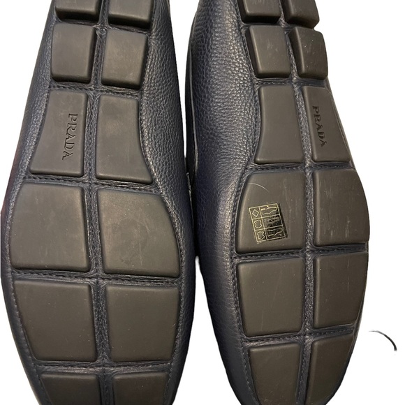 Prada Blue Leather Driving Loafers NWT size 11 - Picture 4 of 4